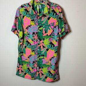 Cat & Jack Colorful Tropical Kids Button Down Shirt